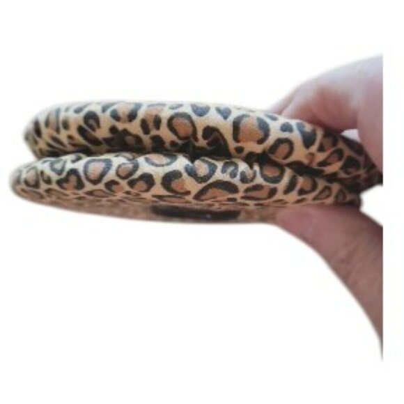 Handmade Leopard Print Playing Card Holder for Canasta or Bridge - New - Picture 2 of 3